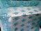 1 Yard Aqua French Floral Mesh Lace Fabric Corded Scallop Bridal Dress 54 Inches Wide
